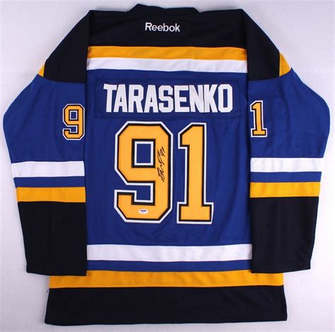 Vladimir Tarasenko Signed Blues Jersey (PSA COA) | Pristine Auction