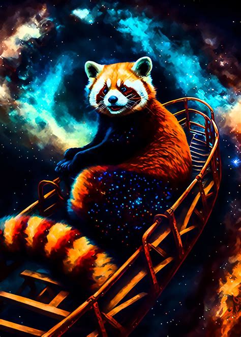 'Red Panda' Poster, picture, metal print, paint by dung nguyen | Displate