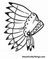Indian Feather Headdress Coloring Page  Free Printable Pages sketch template