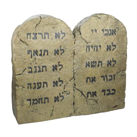 10 Commandments Tablets Hebrew