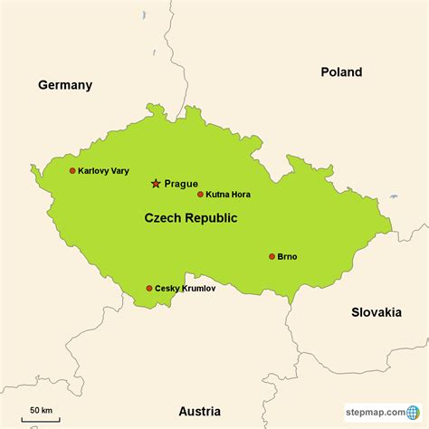 Largest Cities In Czech Republic Map