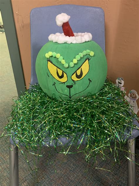 Grinch Pumpkin | Grinch, Pumpkin, Painting