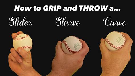 Baseball Pitching Grips - How to throw a Slider, Slurve, and Curve ...