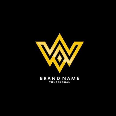 Premium Vector | W letter monogram gold logo design vector