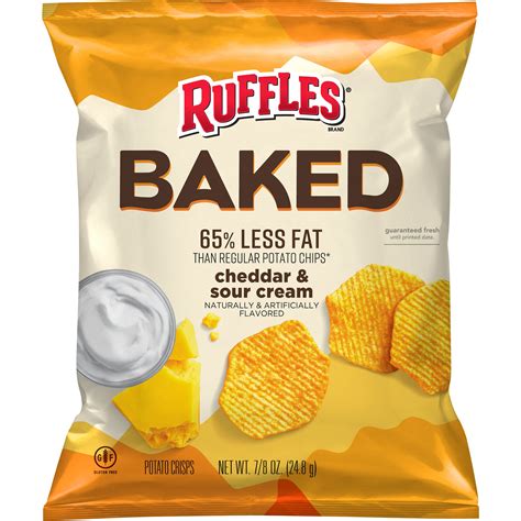 Ruffles, Baked, Cheddar & Sour Cream Naturally & Artificially Flavored ...