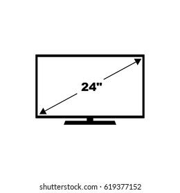 Television Diagonal Screen Size 24 Inch Stock Vector (Royalty Free) 619377152 | Shutterstock