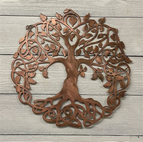 Celtic Tree of Life wall art metal art copper tree woodland | Etsy