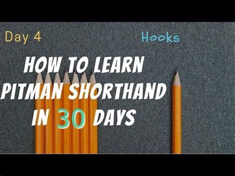 Pitman ShortHand 1 to 30 days Full Course - YouTube | Writing lessons ...