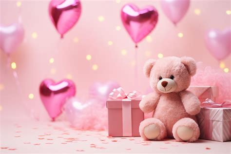 Valentines Teddy Bear Background Graphic by Forhadx5 · Creative Fabrica