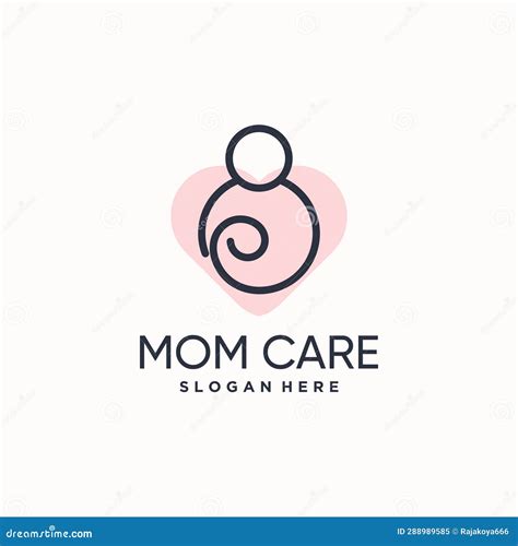 Mother Care Logo Design with Creative Line Art Concept Premium Vector Idea Stock Vector ...