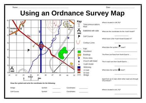 Using an Ordnance Survey Map - Worksheet | Teaching Resources