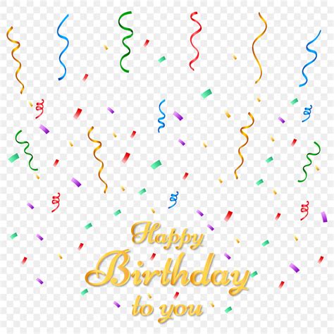 Happy Birthday Font Vector Hd Images, Happy Birthday Colorful Confetti ...