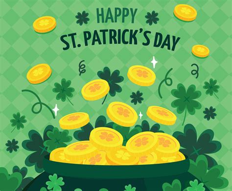 St. Patrick's Day With Clover Concept Vector Art & Graphics ...