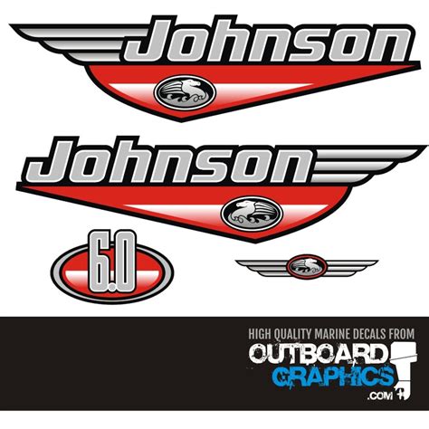 Johnson 6hp Two Stroke Outboard Engine Decals/sticker Kit - Etsy