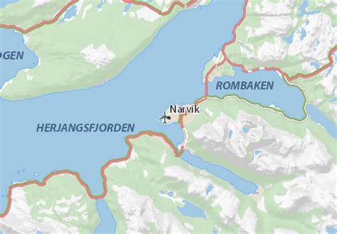 Map of Narvik - Michelin Narvik map - ViaMichelin