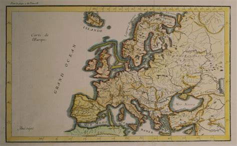 Map of Europe c.1750 , Filloeul - Filloeul as art print or hand painted oil.