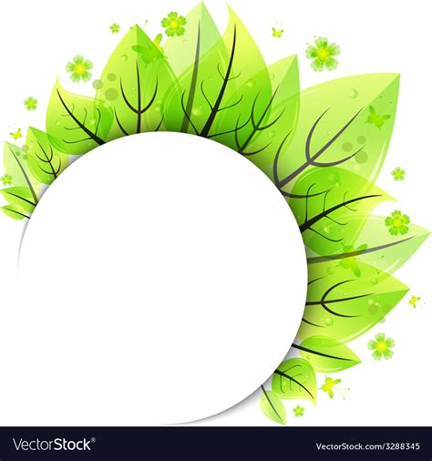 Abstract green leaves banner Royalty Free Vector Image