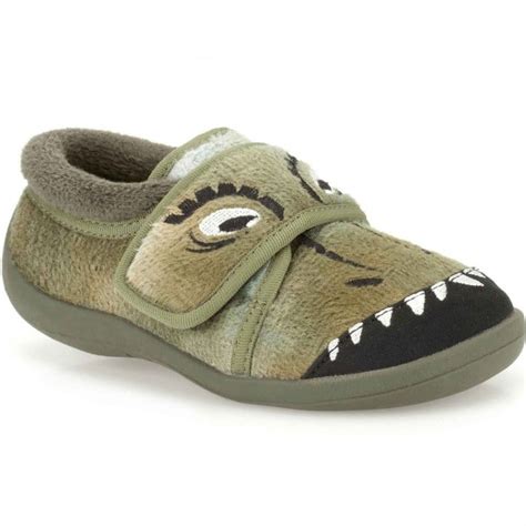 Clarks Saurus Sid Slippers | Textile T. rex | Charles Clinkards