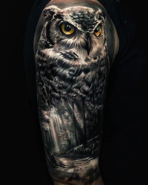 Tattoo Ideas: Photo | Realistic owl tattoo, Animal sleeve tattoo, Owl tattoo sleeve