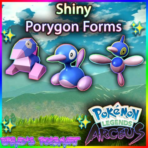 Shiny Porygon Porygon2 Porygon-z // Alpha EV Trained 3-pack // - Etsy ...