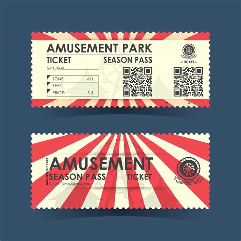 Amusement park ticket. Vintage design element. Vector illustration 3294468 Vector Art at Vecteezy