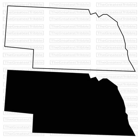 Nebraska State Map SVG PNG JPG Vector Graphic Clip Art