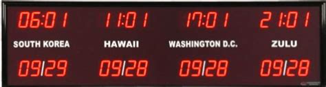 Digital Time Zone Displays, World Clocks, Digital World Clocks or Time Zone Clocks - Fixed ...