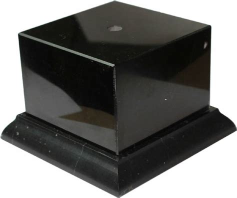 Genuine Marble Pedestal Trophy Base 2 3/4" H X 4 1/4" W | Genuine Black ...