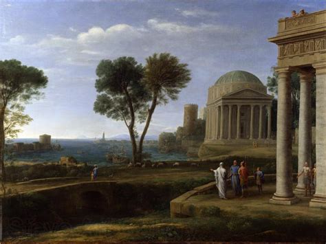 Landscape with Aeneas on Delos (mk17) Claude Lorrain Open picture USA ...