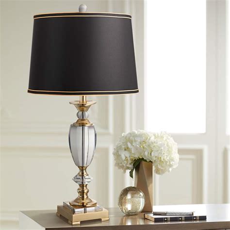 Springcrest Black Lamp Shade with Black and Gold Trim 14x16x11 (Spider ...