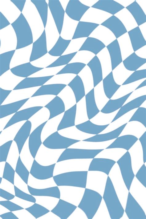 Blue Wavy Checkers Wallpaper in 2022 | Checker wallpaper, Perfect wallpaper, Art collage wall