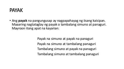 Ano Ang Payak Na Pangungusap Halimbawa