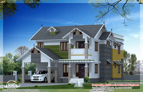 Beautiful sloping roof house design | Indian Home Decor