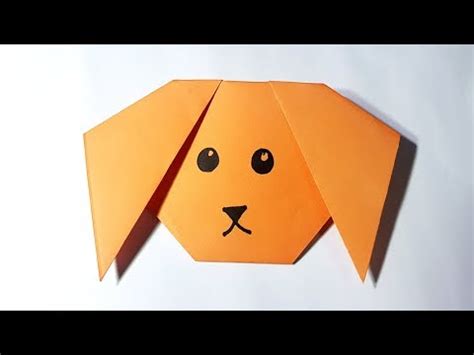 Origami Paper Dog Face | How to Make a Paper Dog Face Easy for Kids ...