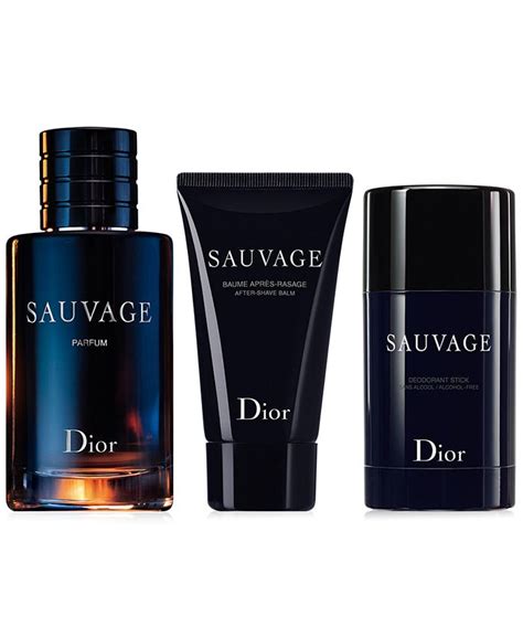 DIOR Men's 3-Pc. Sauvage Parfum Gift Set - Macy's