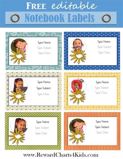 FREE personalized name labels for school | Print at home