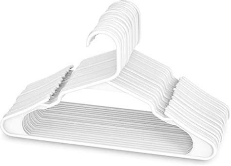 Amazon.com: Sharpty White Plastic Hangers, Plastic Clothes Hangers ...