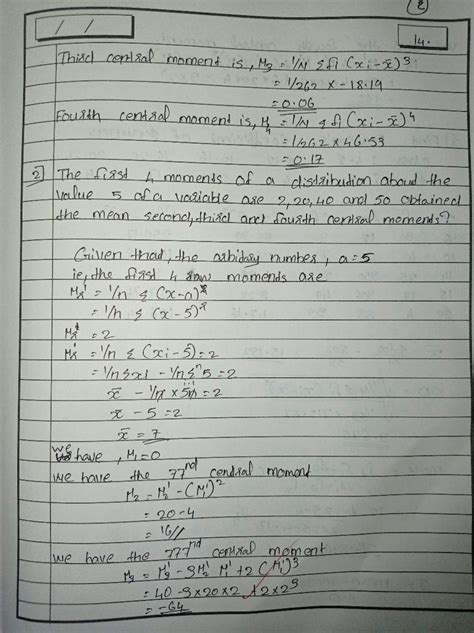 SOLUTION: Moments skewness kurtosis examples in statistics - Studypool