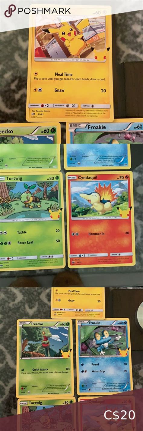 Pokémon cards 2021 McDonald pikachu and 4 others | Pokemon cards ...