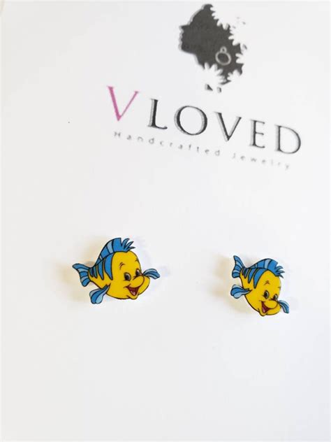 Flounder & Sebastian Inspired Earrings Disney Jewelry Disney - Etsy