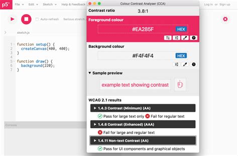 Colour Contrast Analyser (CCA) – Alice