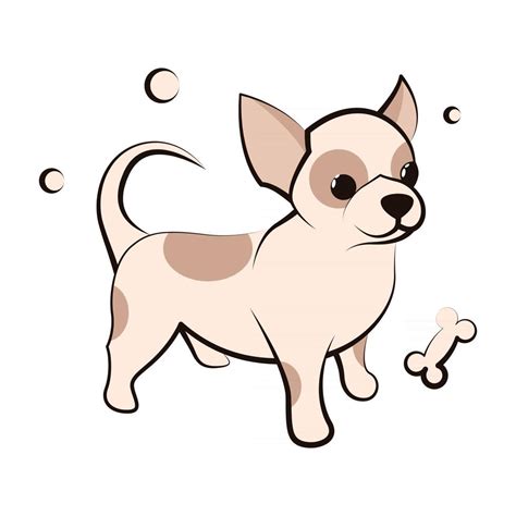 Cute Cartoon Vector Illustration icon of a Chihuahua puppy dog. It is ...