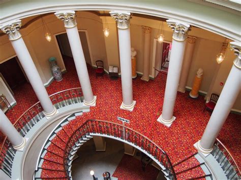 Throughout the interior of Culzean Castle, featuring delicate pastel shades,cassical balustrade ...