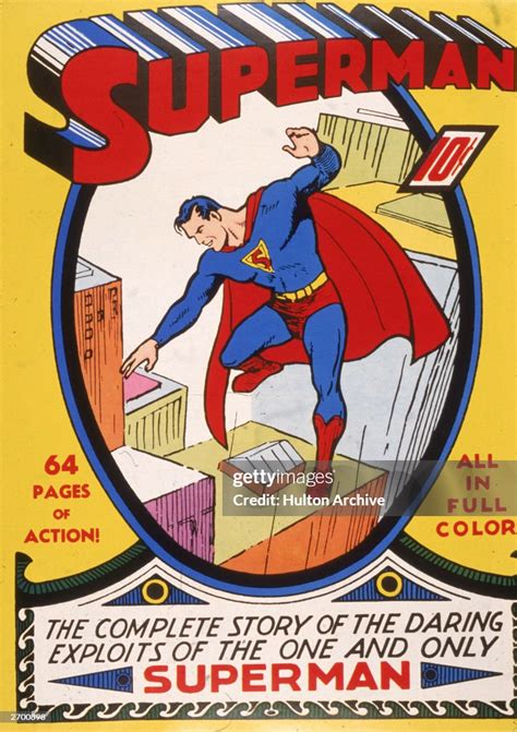 Cover art for the 'Superman' comic book, 1930s. News Photo - Getty Images