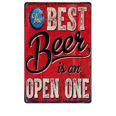 Vintage Beer Metal Wall Art Signs in 2021 | Beer tin sign, Funny home decor, Vintage beer signs