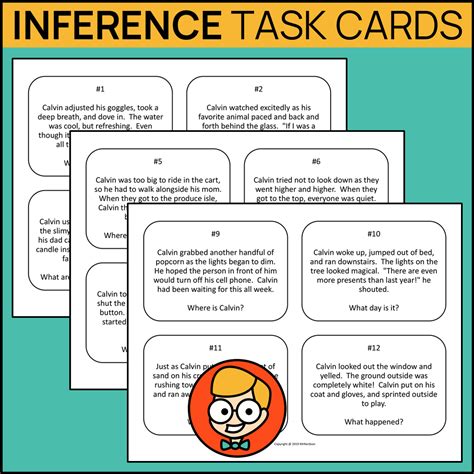 Inference Task Cards - Amped Up Learning