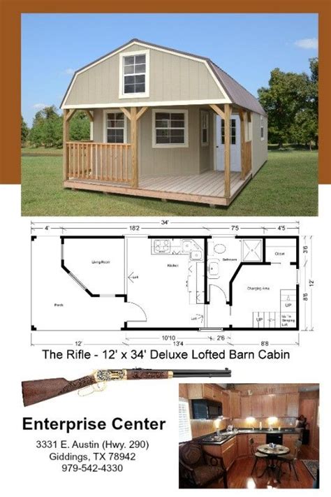 12 x 34 Deluxe Lofted Barn Cabin 408 Sq. Ft. Includes all appliances and you can customize ALL ...