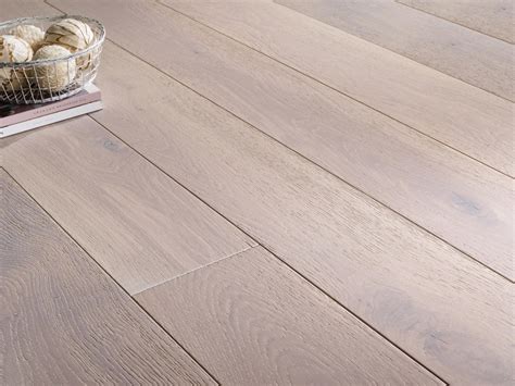 150mm White Lacquered & Brushed Oak | Chene Engineered | Engineered | Best at Flooring