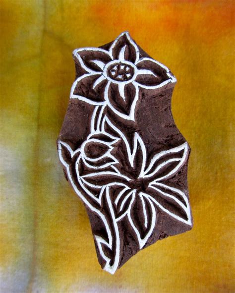 Indian Flowers - block printing | using these indain flower … | Flickr