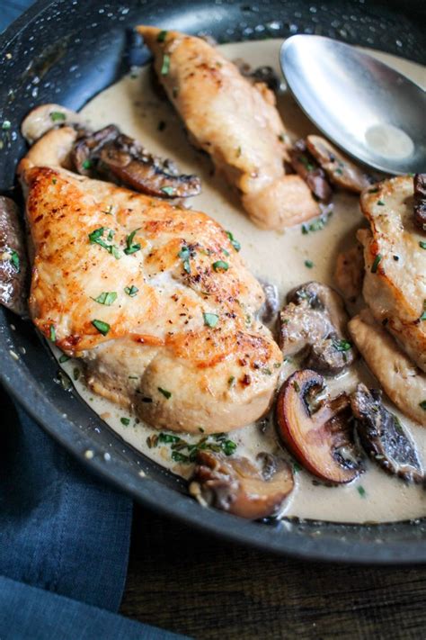 Chicken with a Sherry Mushroom Sauce - thekittchen